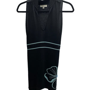 Ebene by Patrick Assuline Sleeveless V Neck Beaded Embroidered Crochet \